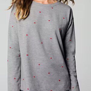 J.Jill Embroidered Heart Shirt